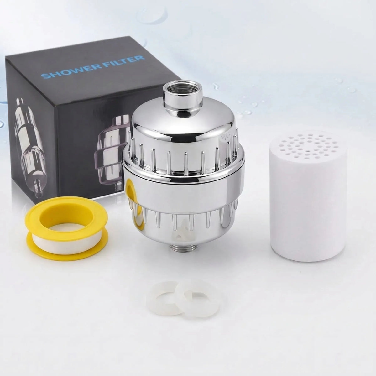 AquaPuro  - 20-Stage Shower Head Filter Filtering Shower Water