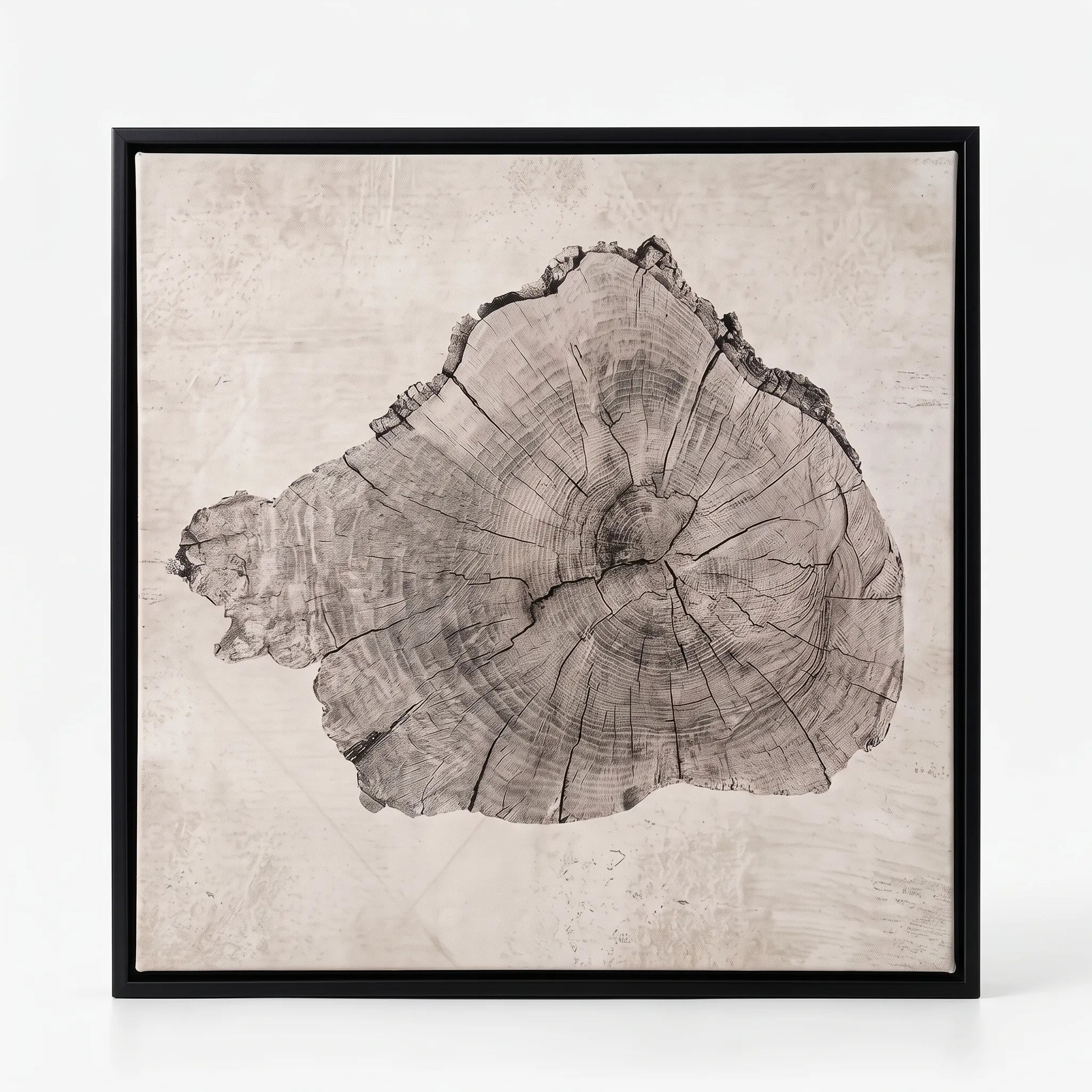 Arboria - Black And White Wall Art With Organic Pattern For Living Room