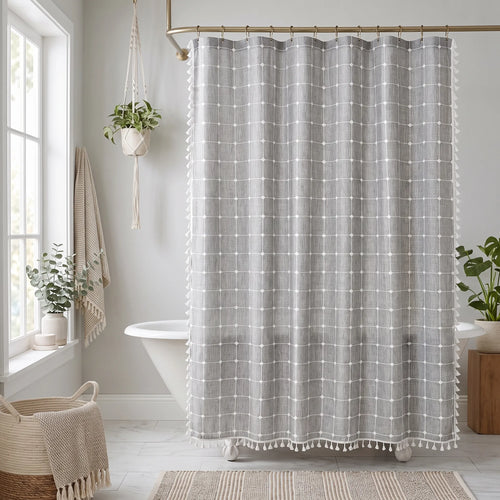 Duschia - Densely Woven Weighted Shower Curtain For Privacy