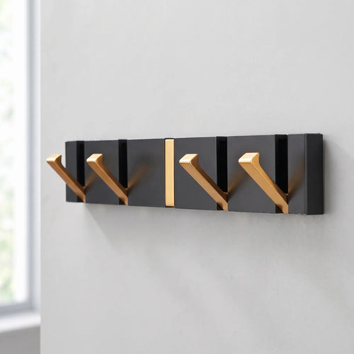 Fäldor - Black Coat Rack With Folding Hooks For Hanging Jackets
