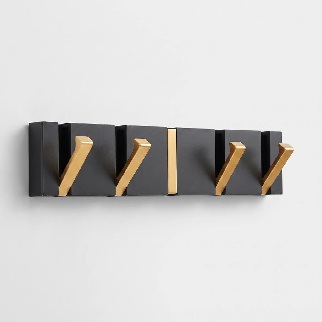 Fäldor - Black Coat Rack With Folding Hooks For Hanging Jackets