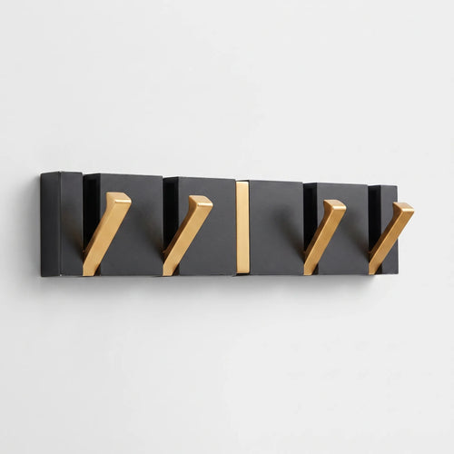 Fäldor - Black Coat Rack With Folding Hooks For Hanging Jackets