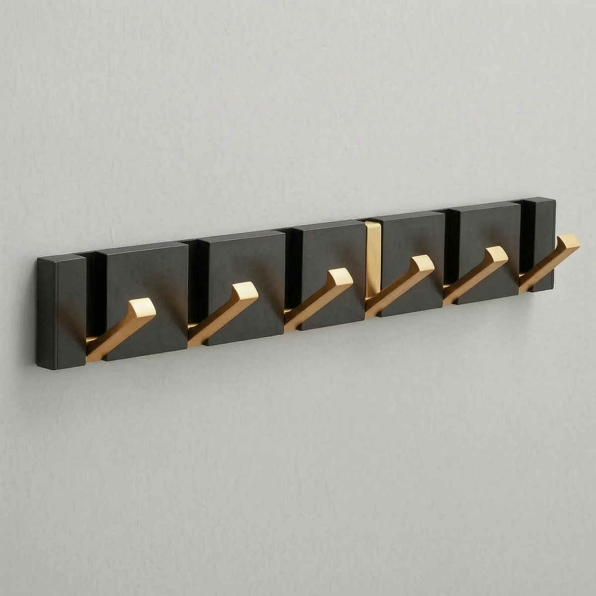 Fäldor - Black Coat Rack With Folding Hooks For Hanging Jackets