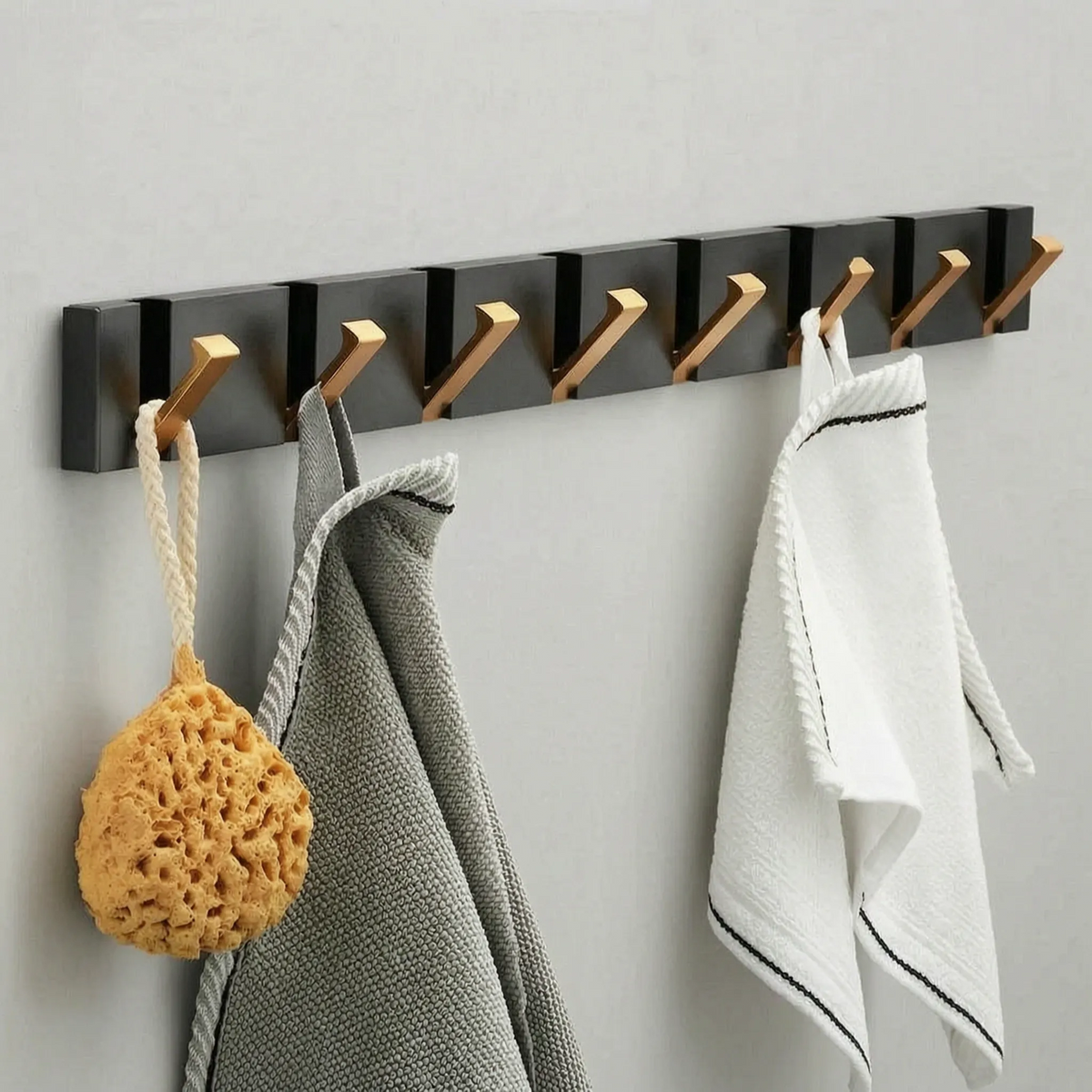 Fäldor - Black Coat Rack With Folding Hooks For Hanging Jackets