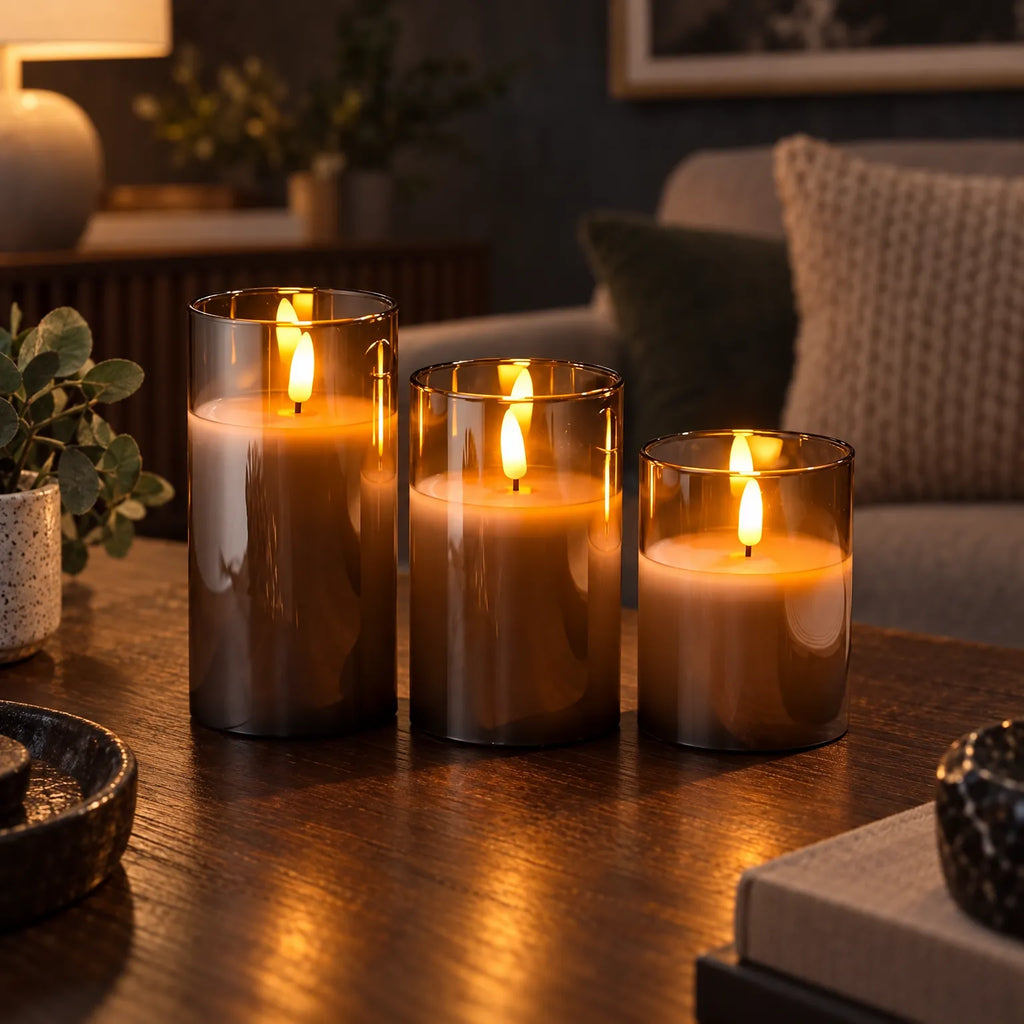 Flickera  - Flameless LED Candle Set Creating Atmosphere Indoors