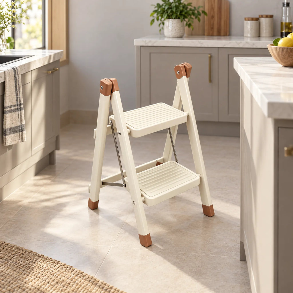 FoldaStep  - Folding Metal Step Ladder Reaching High Shelves