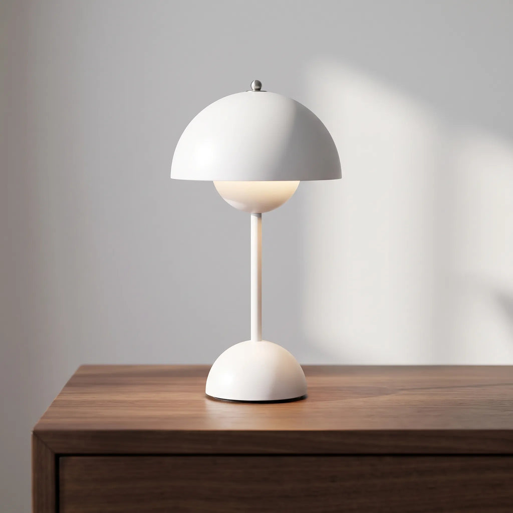 Kupola - Cordless Mushroom Table Lamp for Bedside Reading