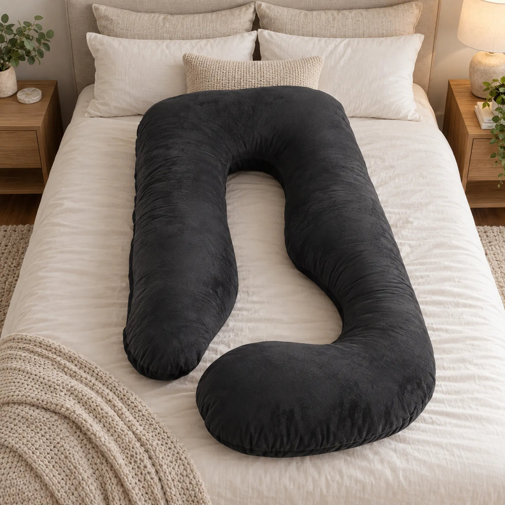 LuminaRest  - U-Shaped Pregnancy Pillow Supporting The Back
