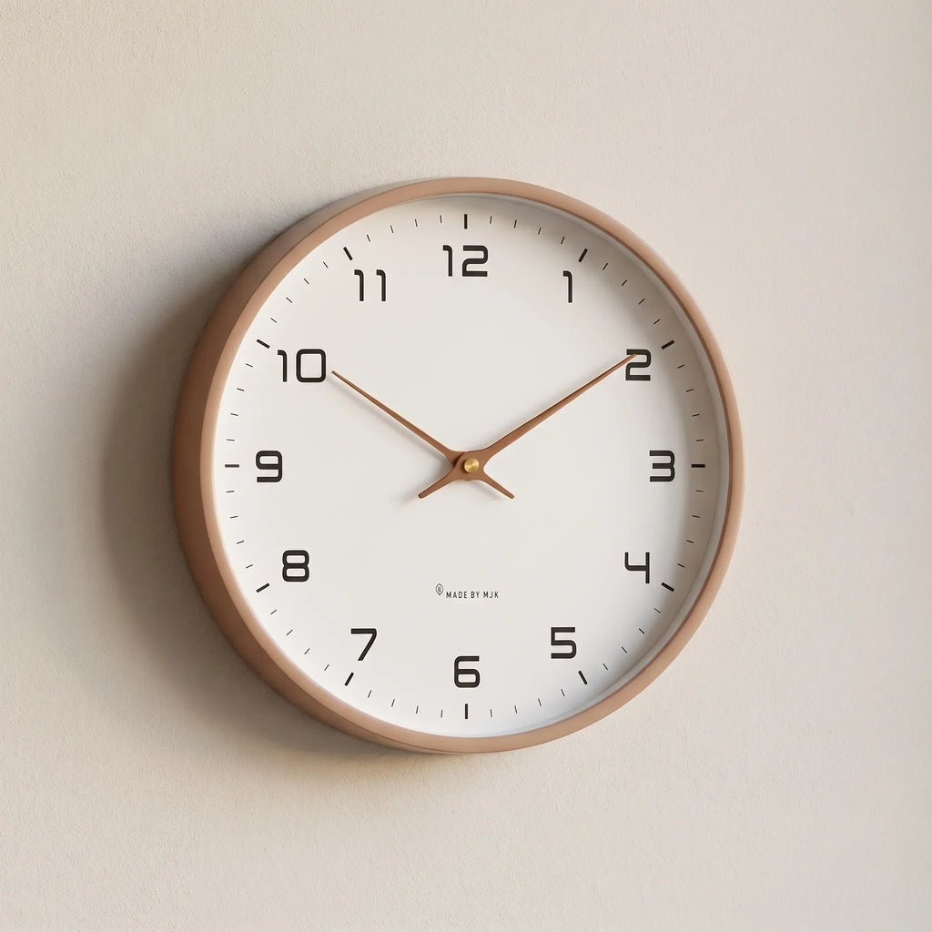 Lymna - Round And Minimalist Silent Wall Clock Quick Time Reading