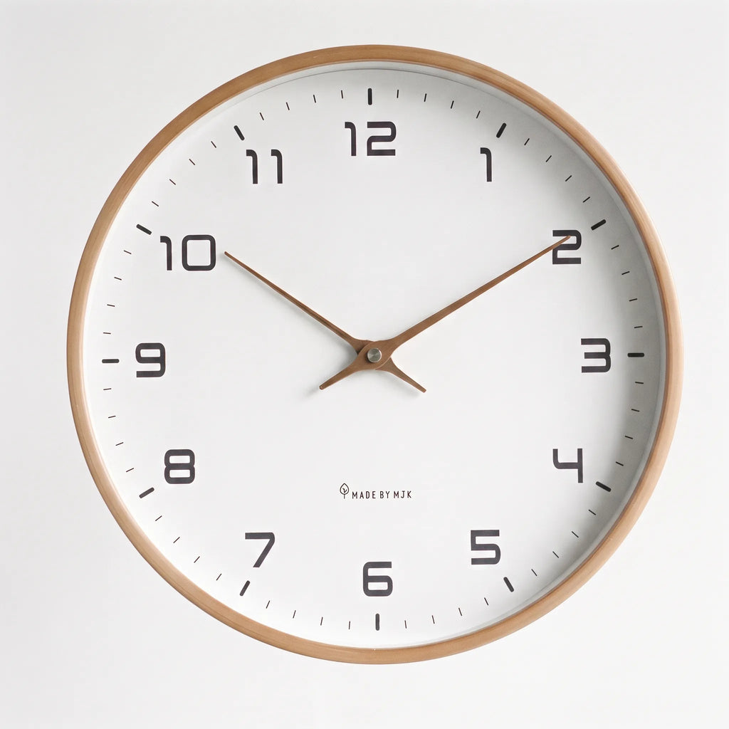Lymna - Round And Minimalist Silent Wall Clock Quick Time Reading