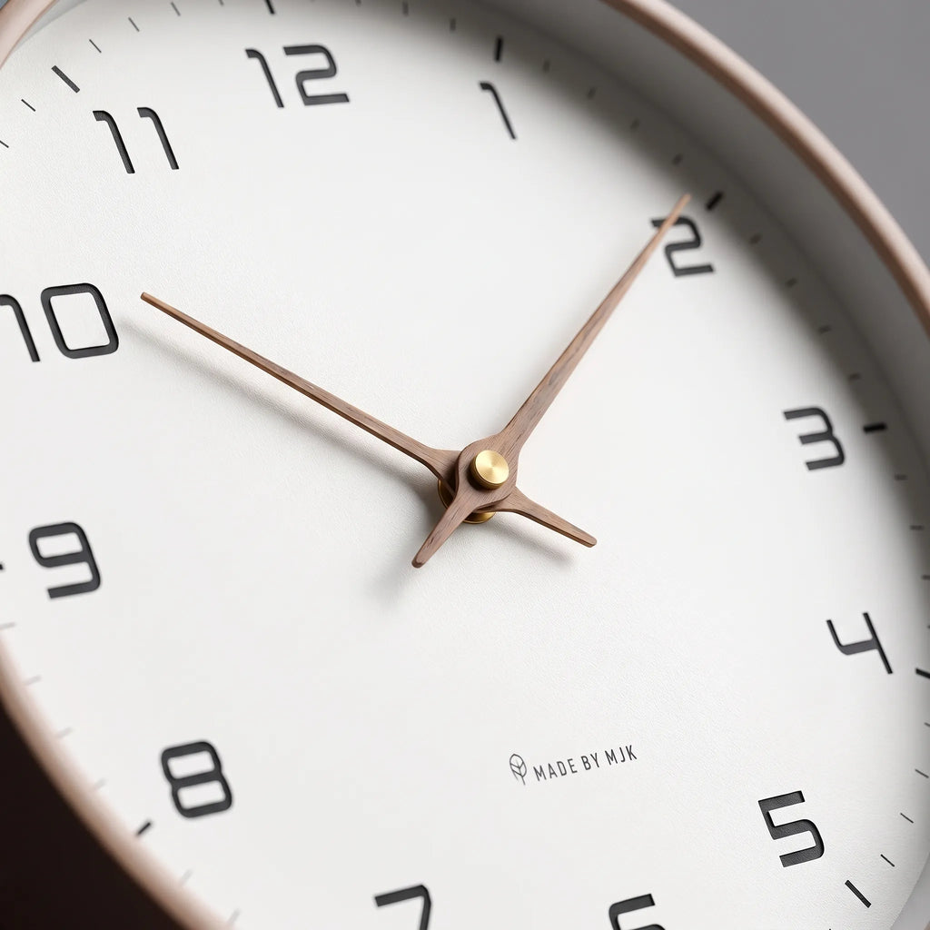 Lymna - Round And Minimalist Silent Wall Clock Quick Time Reading