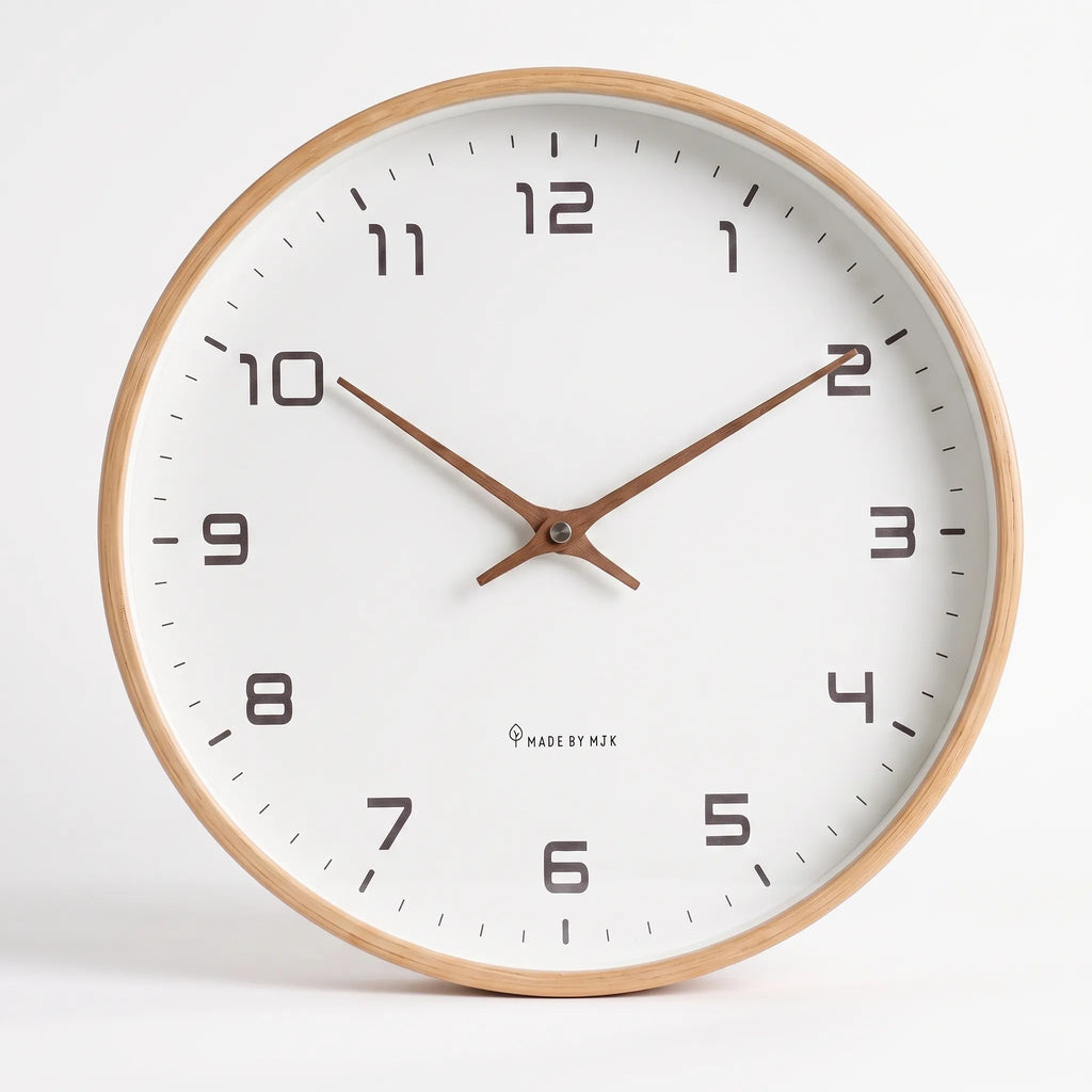 Lymna - Round And Minimalist Silent Wall Clock Quick Time Reading