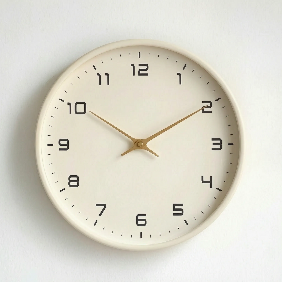 Lymna - Round And Minimalist Silent Wall Clock Quick Time Reading