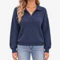 Marlowe  - Casual Polo Neck Sweatshirt Casual Layering