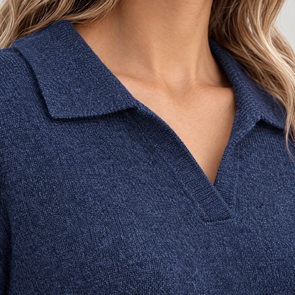 Marlowe  - Casual Polo Neck Sweatshirt Casual Layering