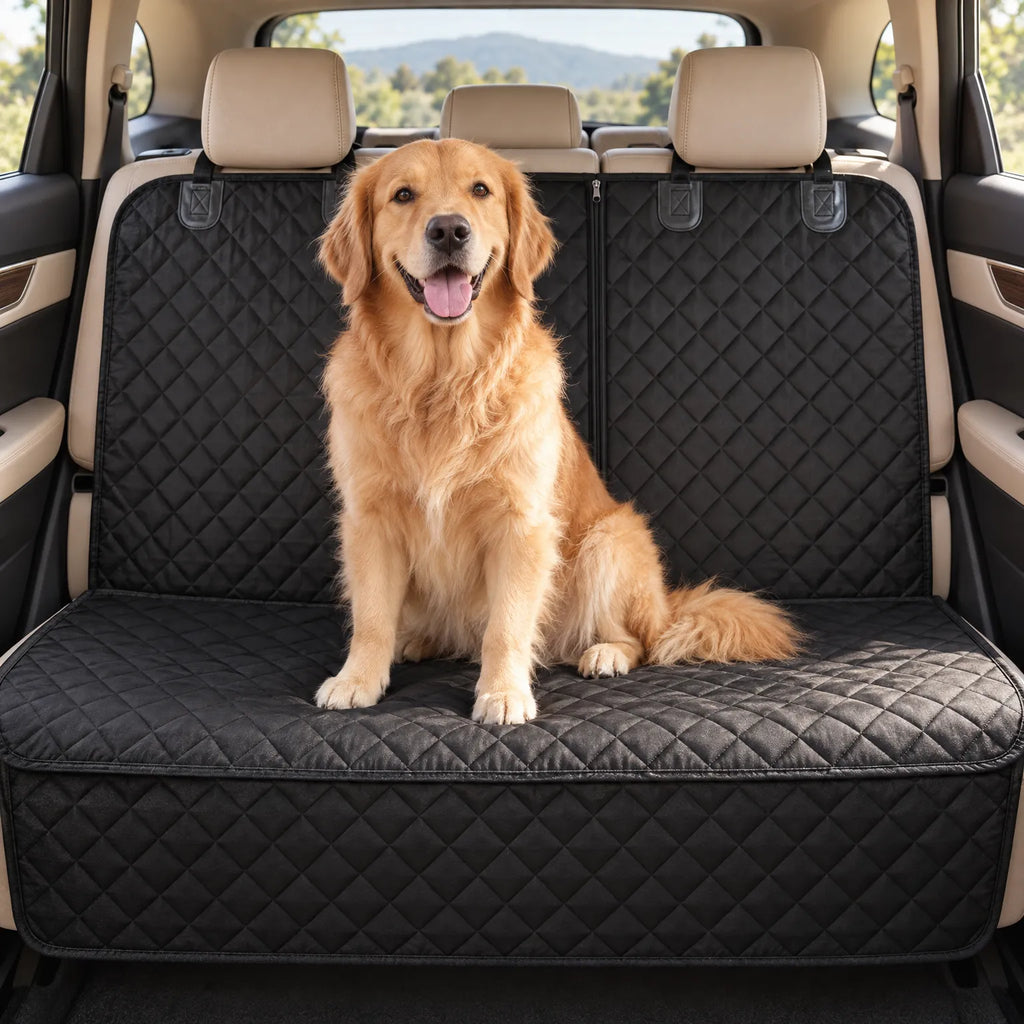 Pawtégé  - Quilted Dog Car Seat Cover Covering Rear Seats