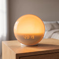 Solarix  - Round Sunrise Alarm Clock With Built-In Radio Wake Up To Light