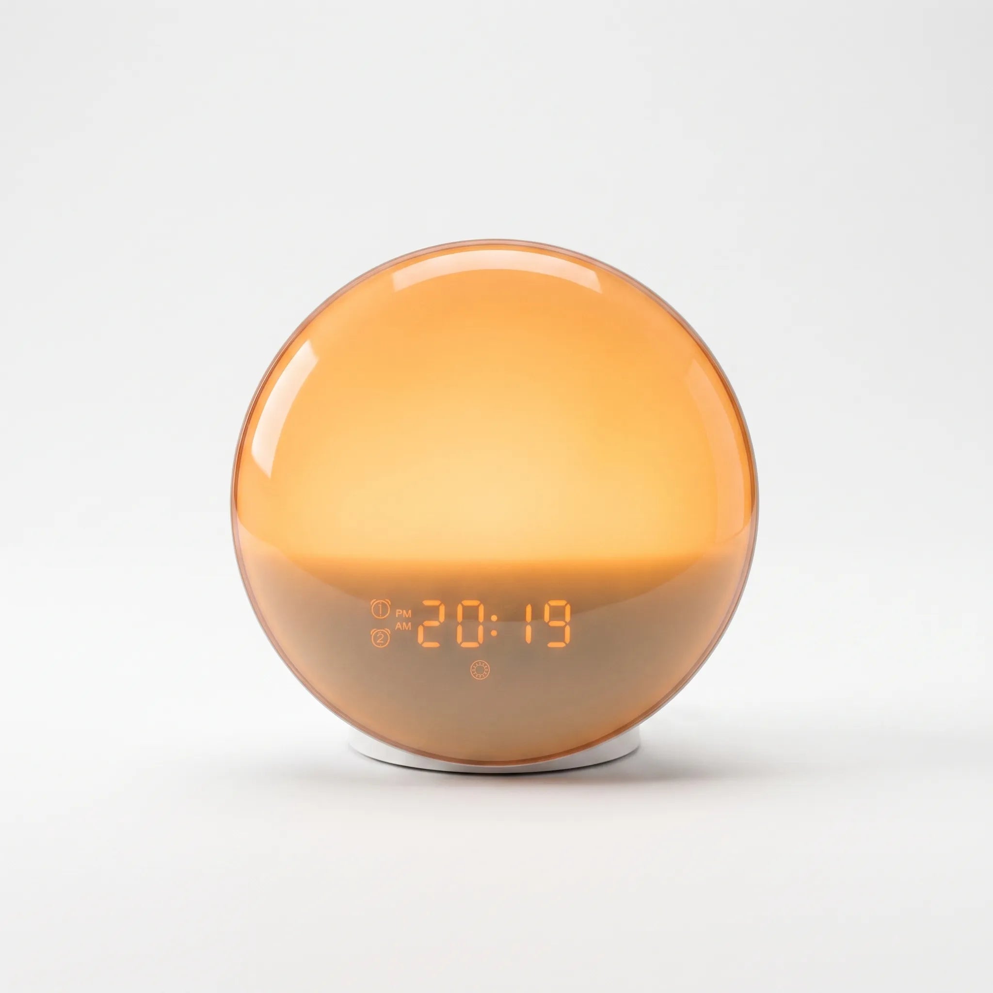 Solarix  - Round Sunrise Alarm Clock With Built-In Radio Wake Up To Light