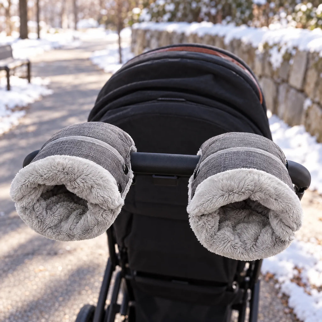 StrollMitts  - Fleece-Lined Pram Gloves Pushing A Pram