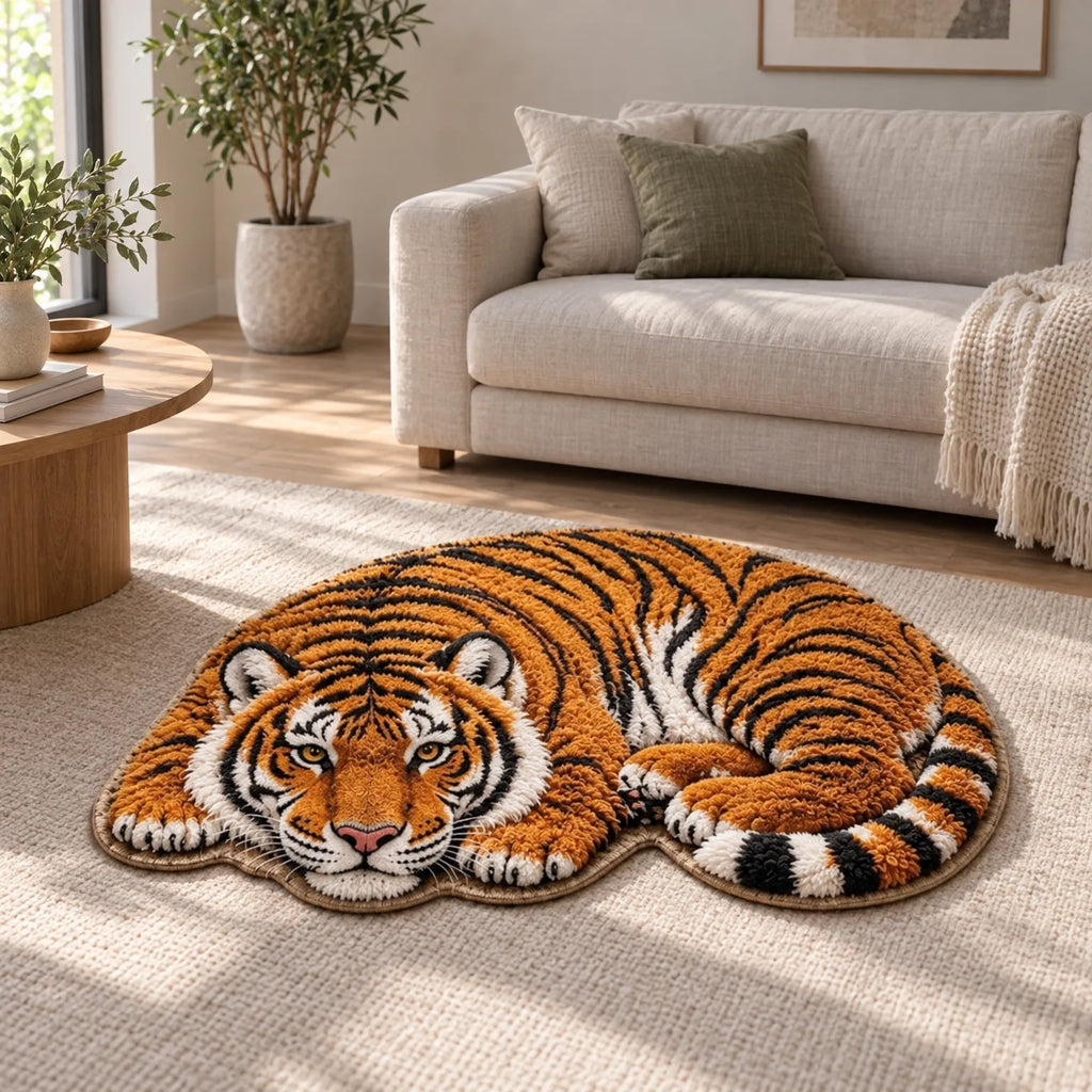 Tigrisia  - Tiger Shaped Novelty Floor Mat Kitchen Sink Floor Mat