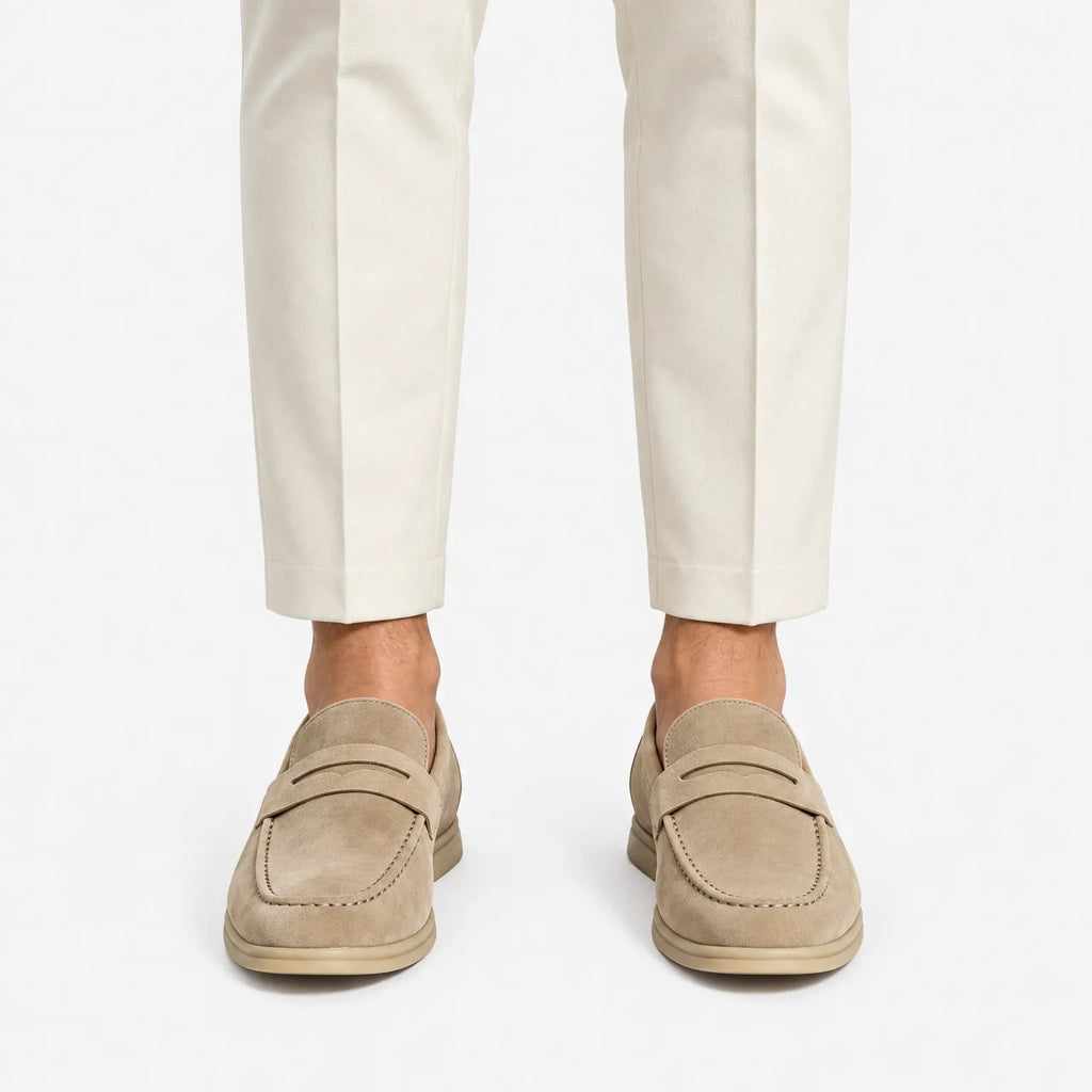 Vellorno  - Classic Penny Loafer With Moc Toe Stitching Everyday Smart Casual Wear
