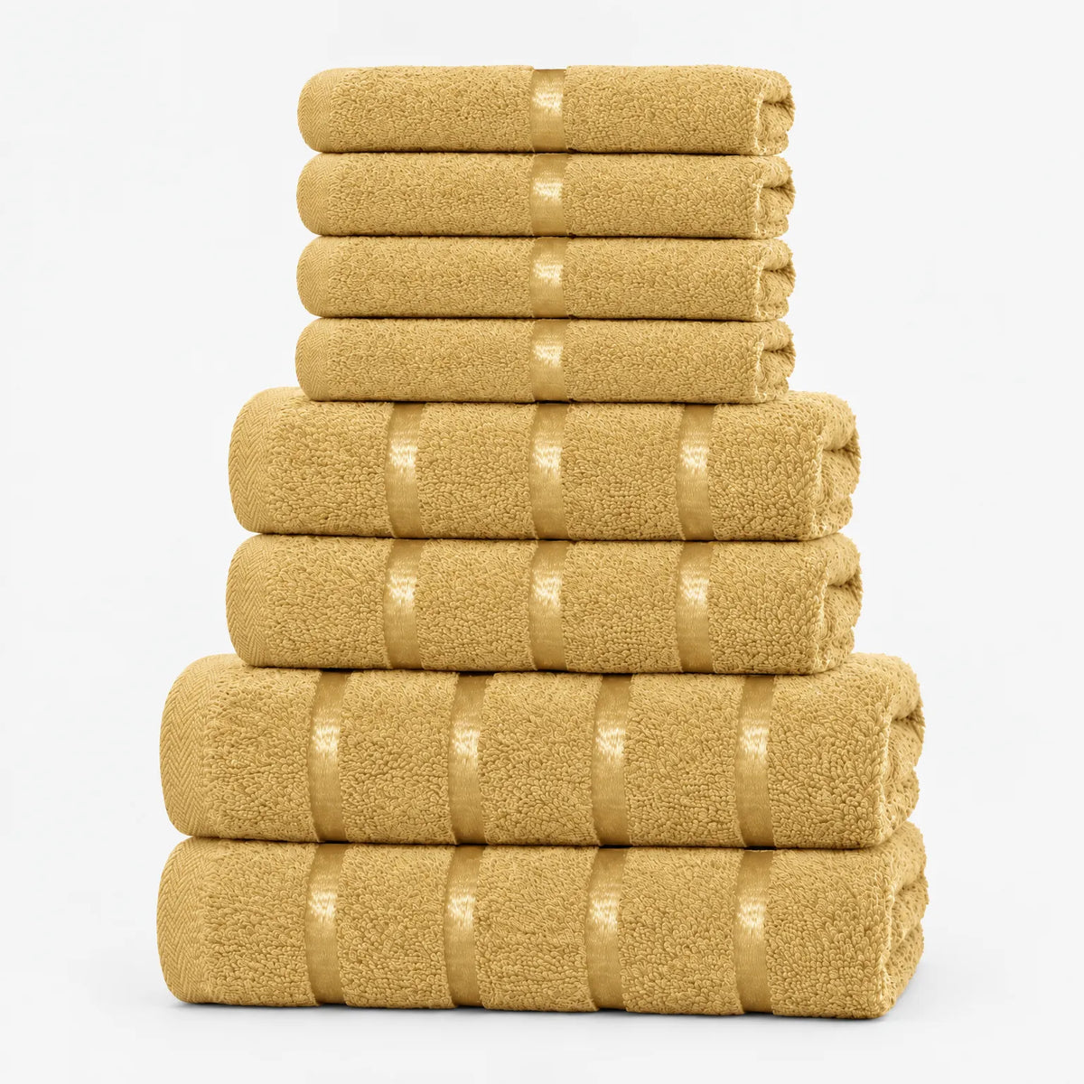 Velluto  - Eight-Piece Absorbent Bath Towel Set Drying Off After Bathing