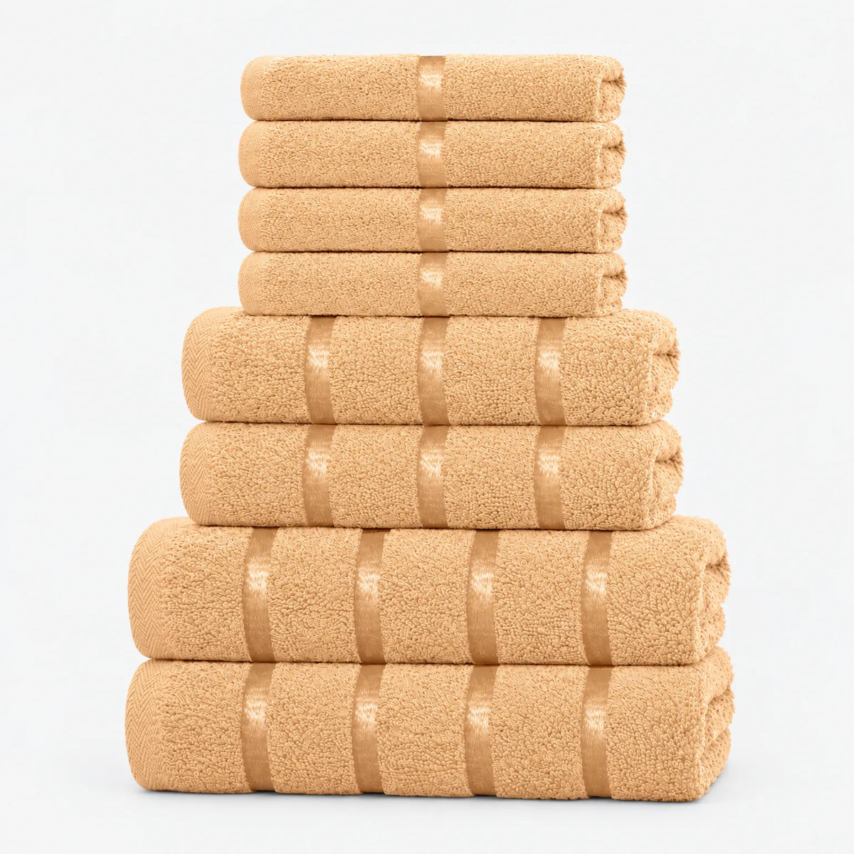 Velluto  - Eight-Piece Absorbent Bath Towel Set Drying Off After Bathing