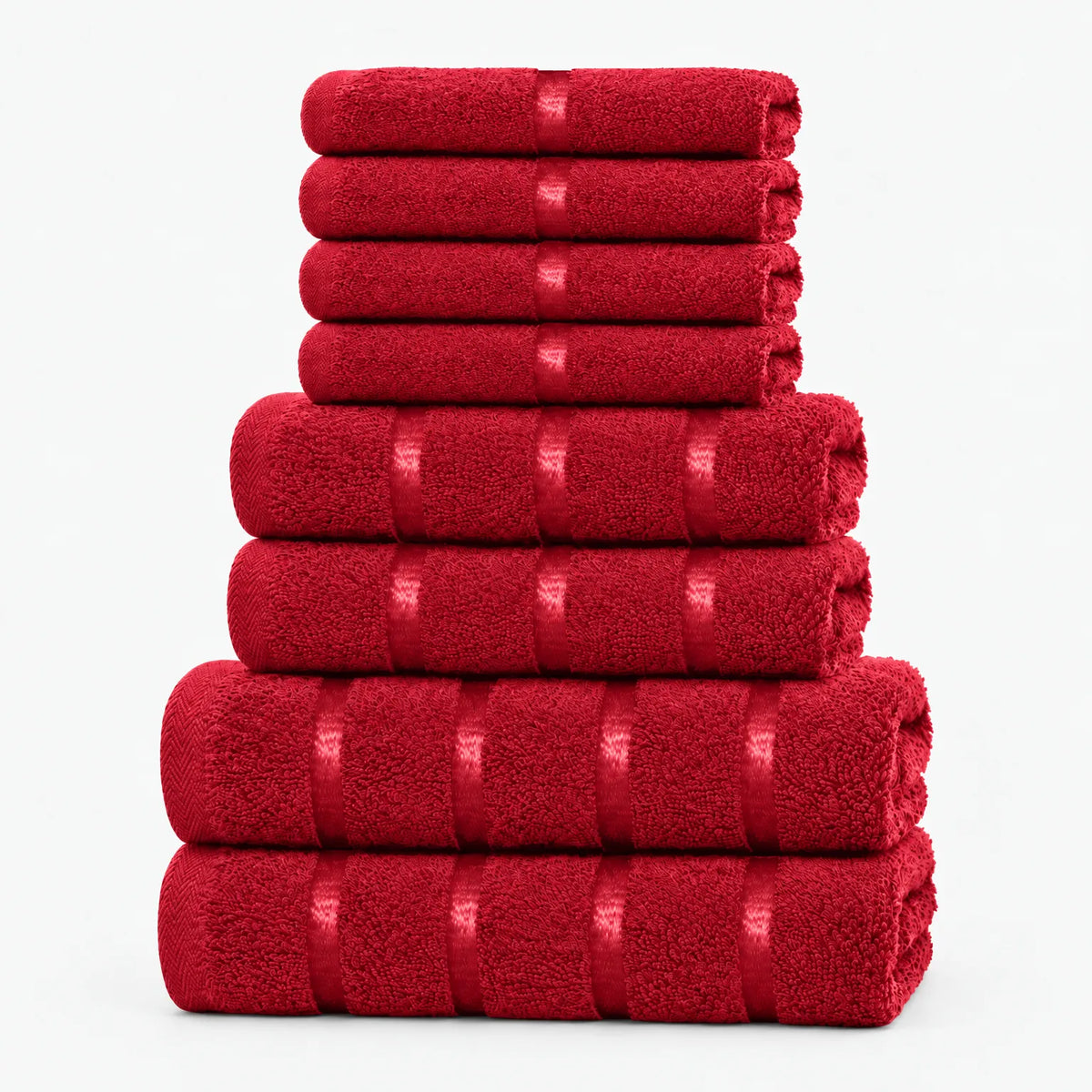 Velluto  - Eight-Piece Absorbent Bath Towel Set Drying Off After Bathing