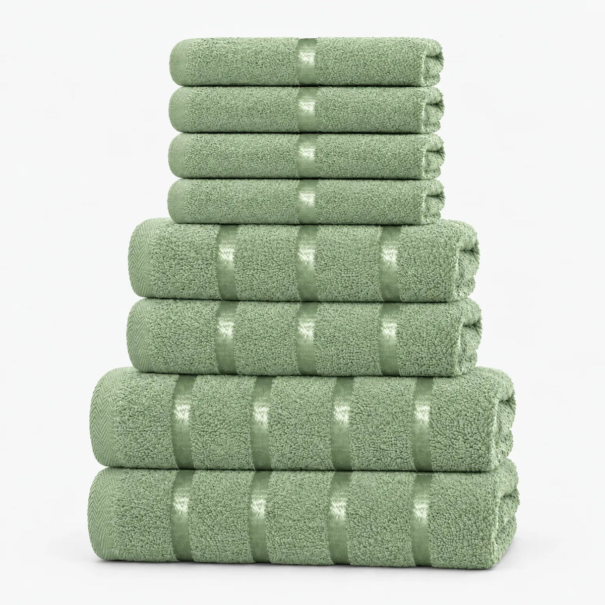 Velluto  - Eight-Piece Absorbent Bath Towel Set Drying Off After Bathing