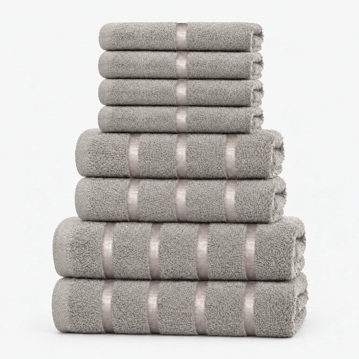 Velluto  - Eight-Piece Absorbent Bath Towel Set Drying Off After Bathing