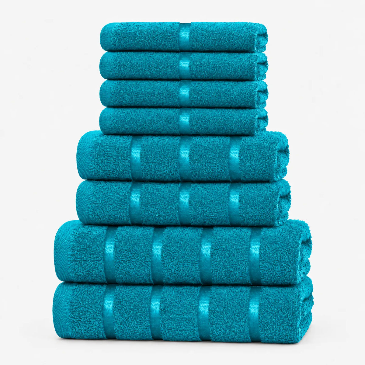 Velluto  - Eight-Piece Absorbent Bath Towel Set Drying Off After Bathing