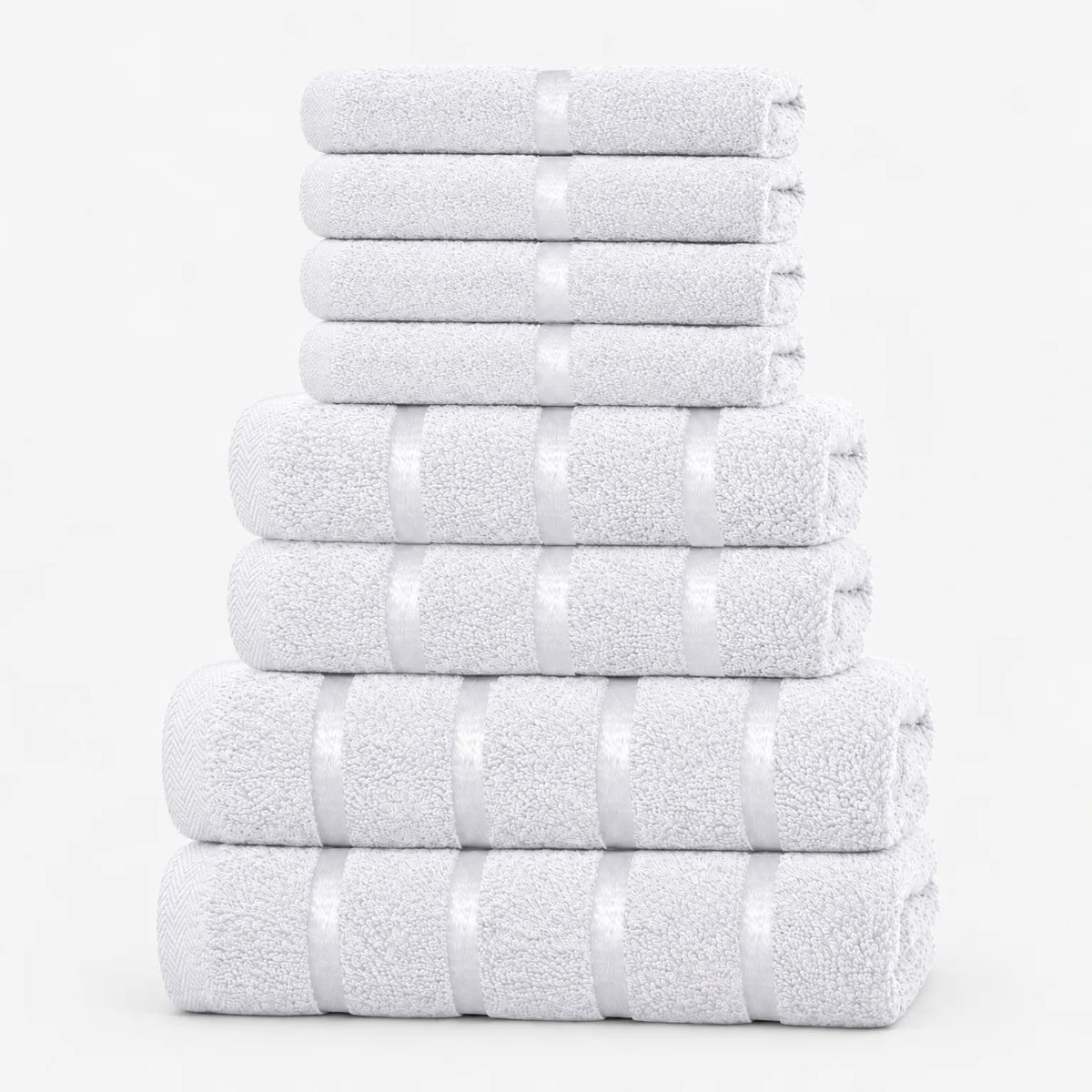 Velluto  - Eight-Piece Absorbent Bath Towel Set Drying Off After Bathing