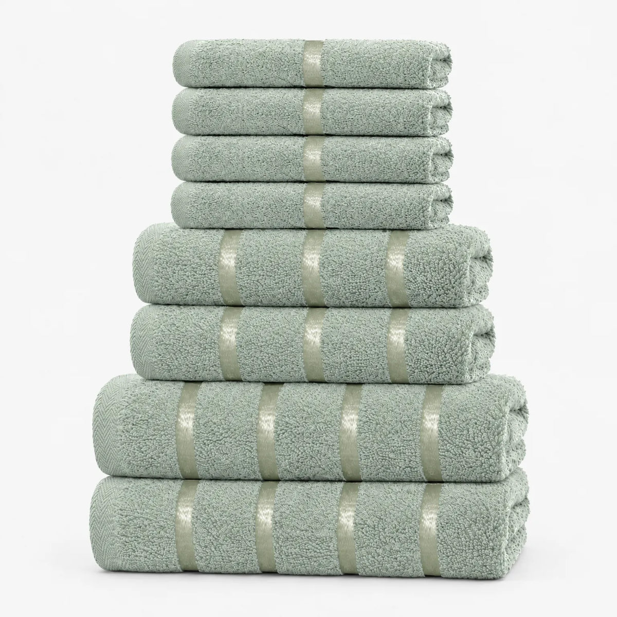 Velluto  - Eight-Piece Absorbent Bath Towel Set Drying Off After Bathing