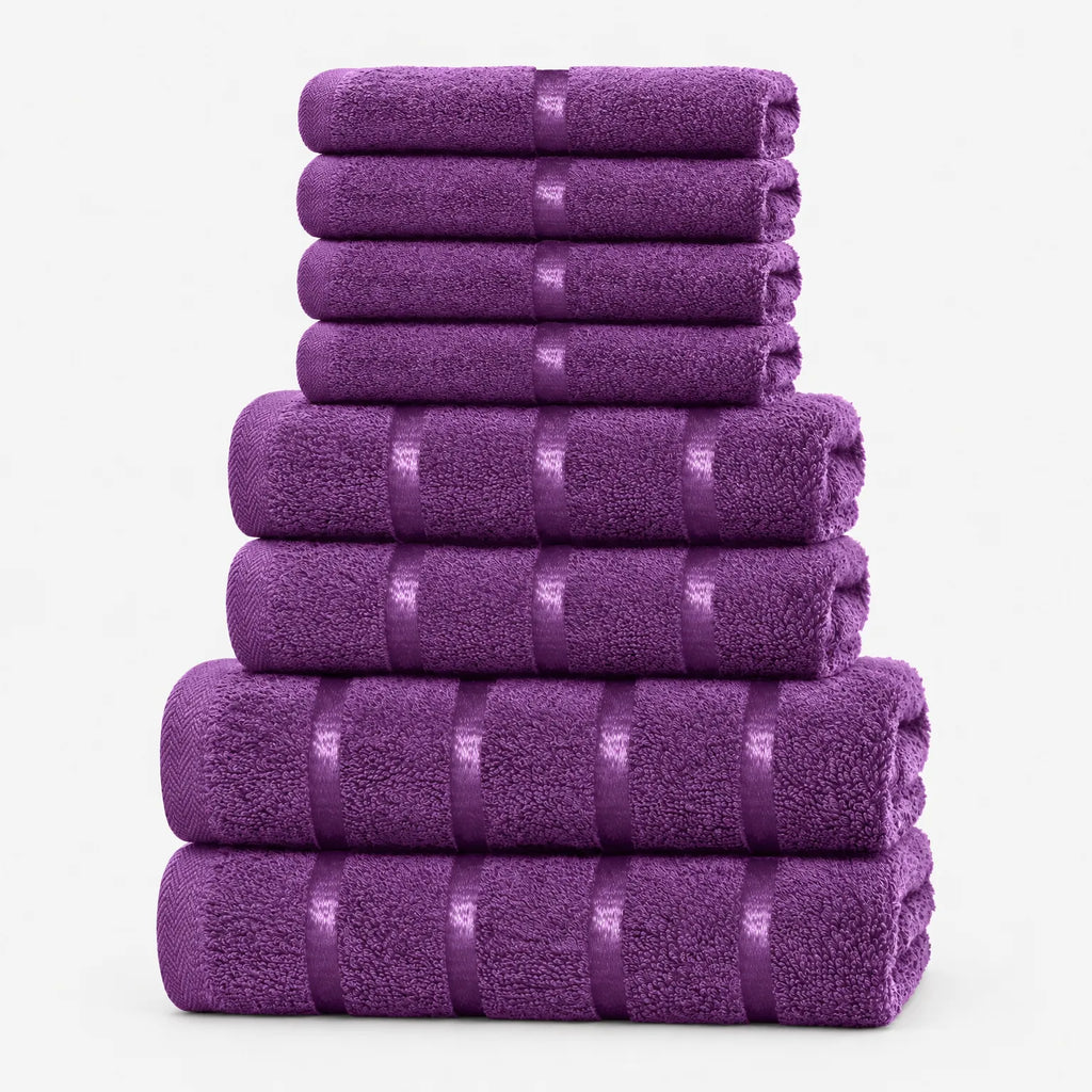 Velluto  - Eight-Piece Absorbent Bath Towel Set Drying Off After Bathing