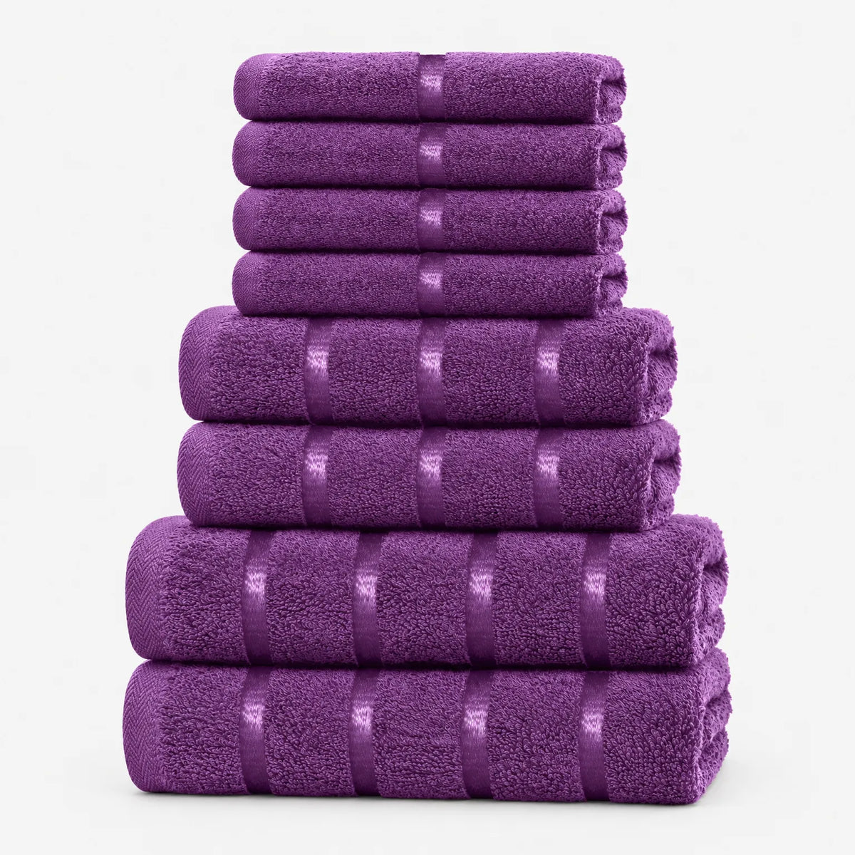 Velluto  - Eight-Piece Absorbent Bath Towel Set Drying Off After Bathing