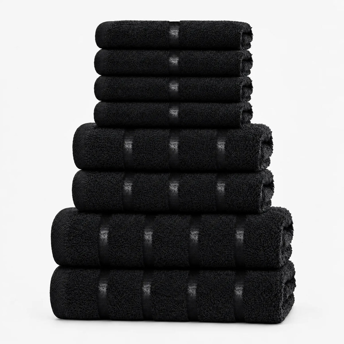 Velluto  - Eight-Piece Absorbent Bath Towel Set Drying Off After Bathing