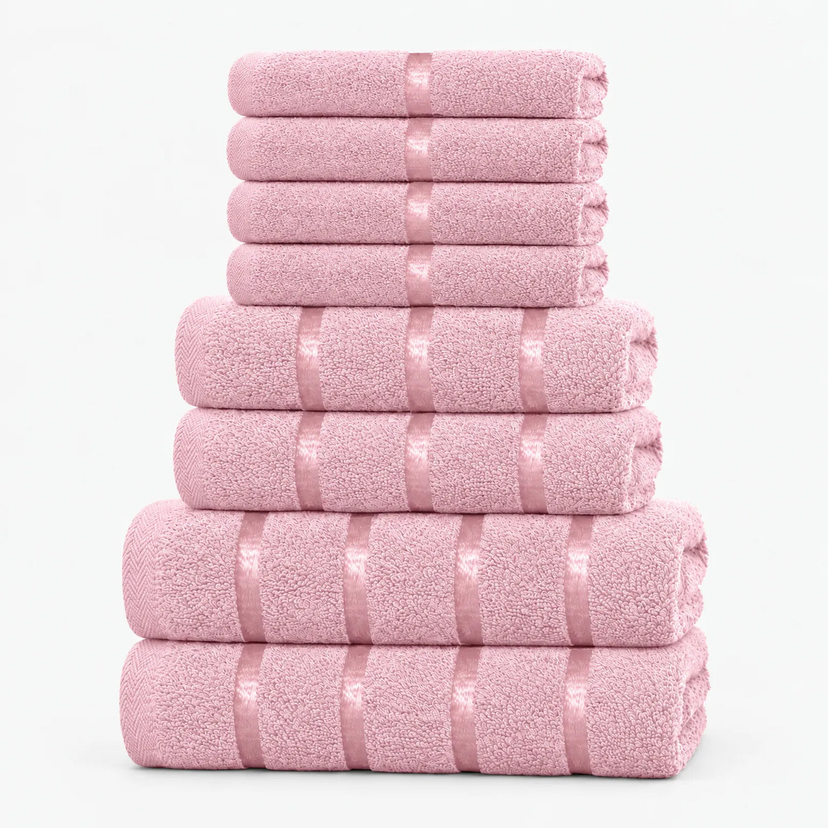 Velluto  - Eight-Piece Absorbent Bath Towel Set Drying Off After Bathing
