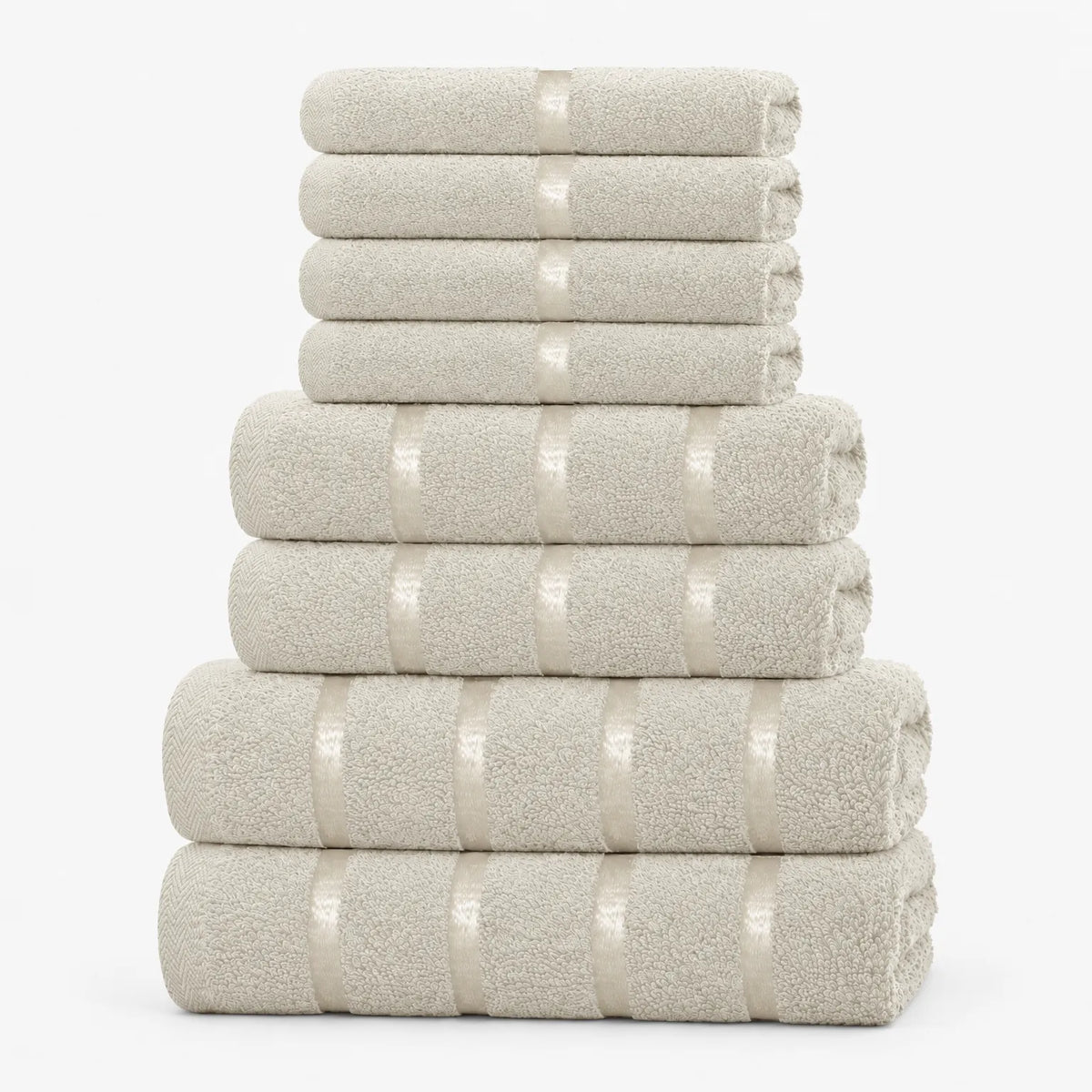 Velluto  - Eight-Piece Absorbent Bath Towel Set Drying Off After Bathing