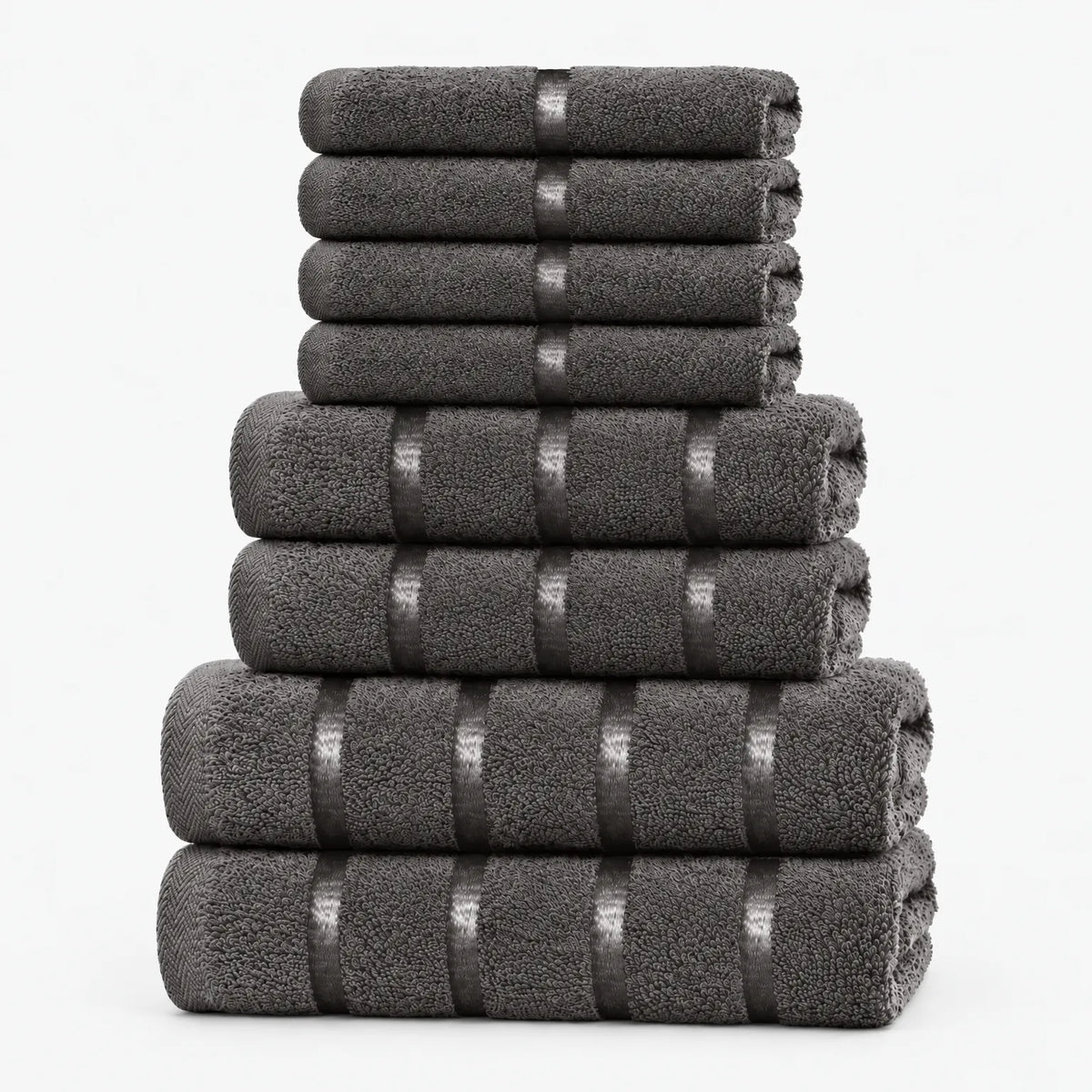 Velluto  - Eight-Piece Absorbent Bath Towel Set Drying Off After Bathing
