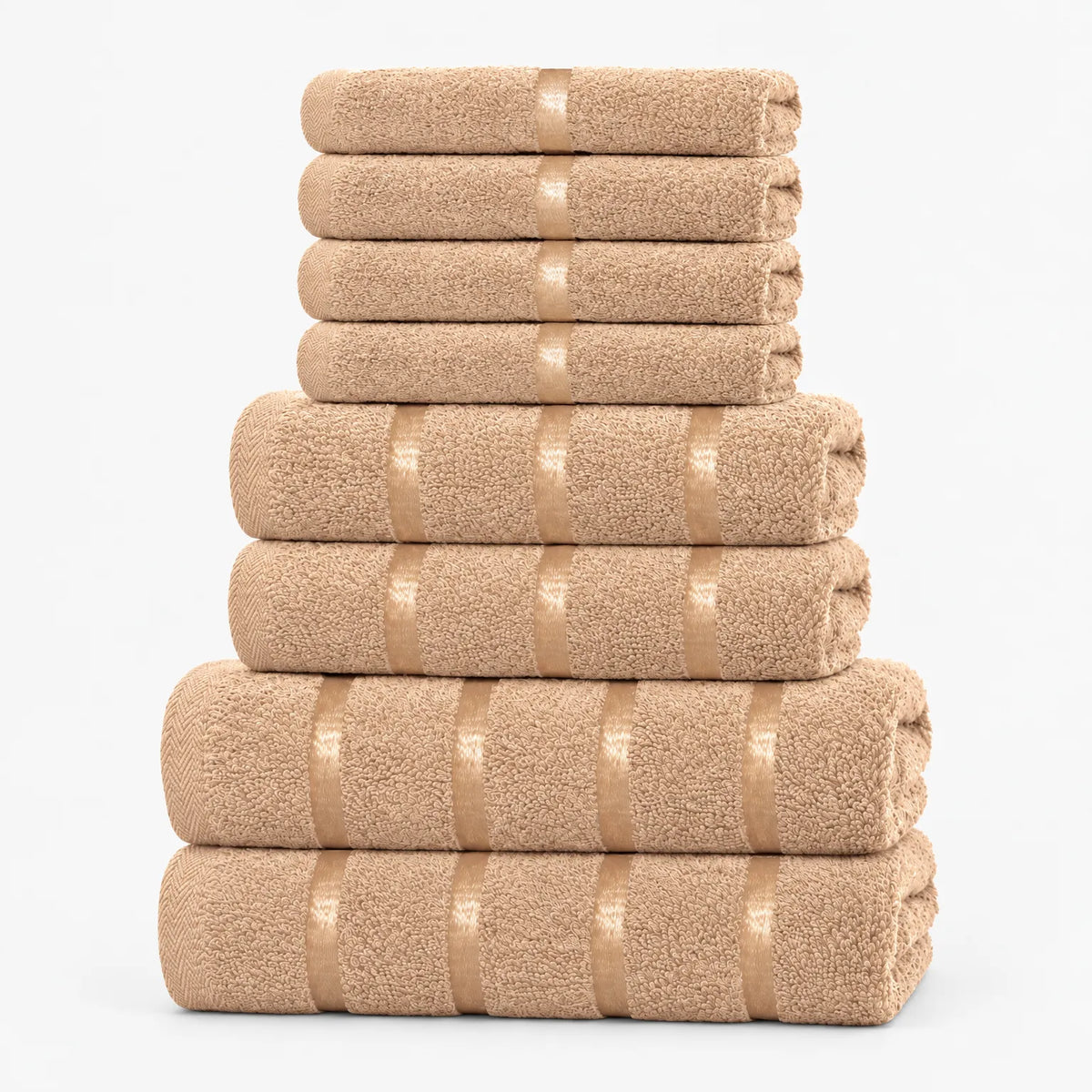 Velluto  - Eight-Piece Absorbent Bath Towel Set Drying Off After Bathing