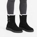 Velsora  - Plush-Lined Winter Snow Boots Navigating Snowy Pavements