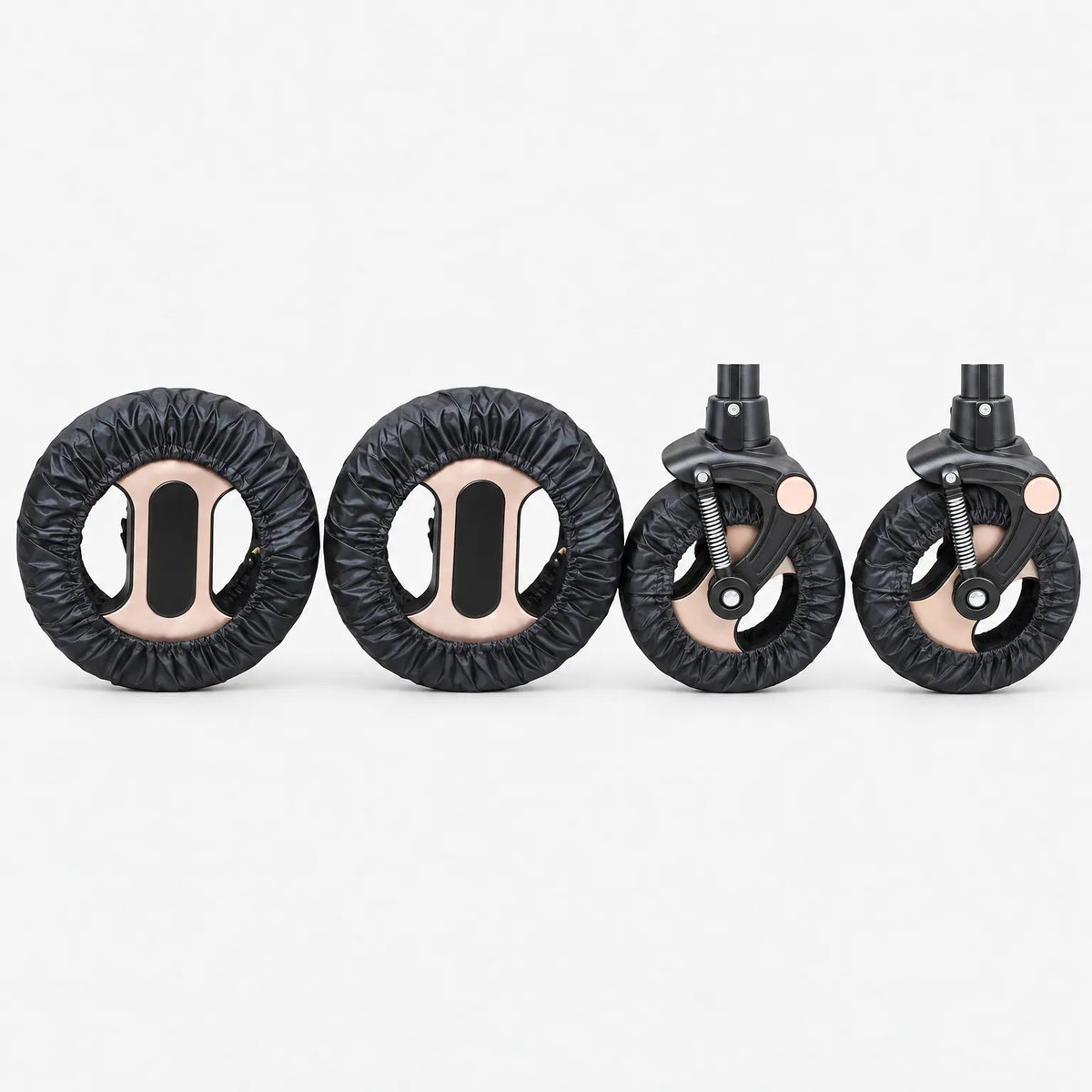 WheelyGuard  - Elasticated Pushchair Wheel Covers Protecting Indoor Floors